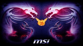 Purple Fire Dragon Msi Logo Breath