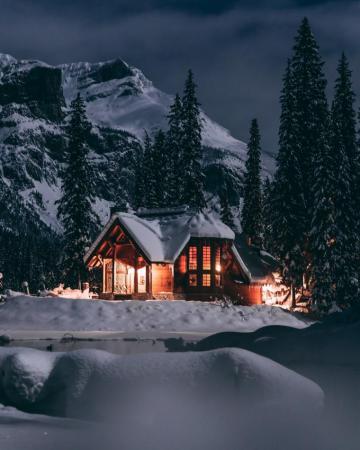 M A Ng By Zachary Kyra Derksen Winter House Cabin