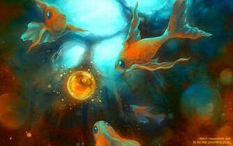 3d Gold Fish Wallpaper Desktop