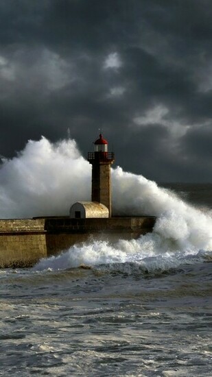 Beach Storm iPhone Plus Wallpaper HD