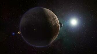 Wallpaper Pluto The Planet Charon Satellite Space