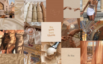 Brown Macbook Wallpaper Collage Aesthetic Desktop