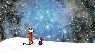 Cartoons Outer Space Stars Calvin And Hobbes Wallpaper