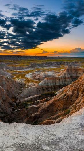 Wallpaper South Dakota Badlands National Park Usa Mountains