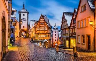 Wallpaper Winter Snow The Evening Germany Lights