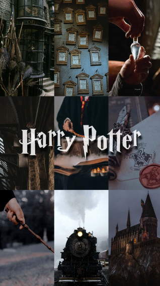 Aesthetic Harry Potter Collage Background Wallpaper