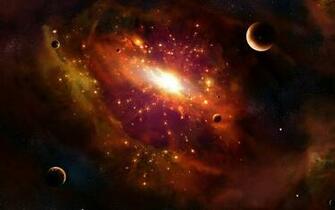 Orange Galaxy Wallpaper