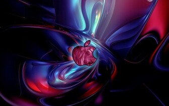 Blue Pink 3d Fluid Apple Lion Wallpaper By Nikarie