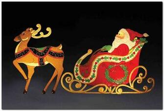Santa Reindeer Wallpaper