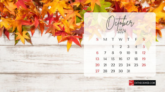 October Calendar Desktop Wallpaper Screensavers
