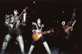 Kiss Heavy Metal Rock Bands Concert Guitar S Wallpaper Background