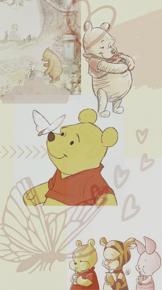 Winnie The Pooh And Her Friends Are Depicted In This Cartoon Character Wallpaper