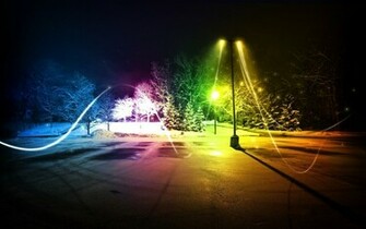 Colorful City Lights