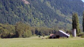 Barn Country Highway Nature Fields HD Desktop Wallpaper