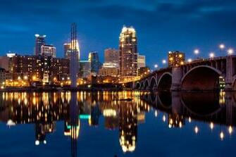 Minneapolis Skyline At Night