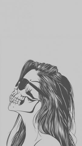Skeleton Woman HD Wallpaper