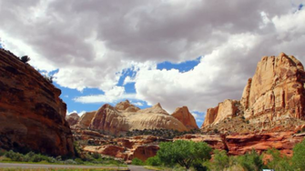 The Capitol At Reef National Park Stock Video Footage