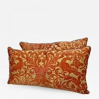Mariano Fortuny Pair Antique Pillows C