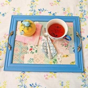 Diy Vintage Wallpaper Tray