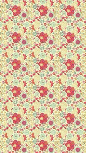 Cute Flowers Pattern Background iPhone Wallpaper HD And