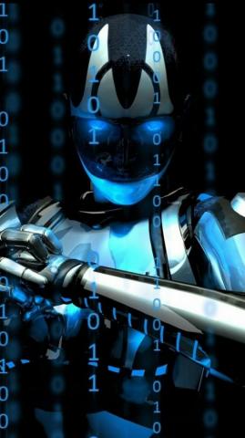 Blue Robot Wallpaper Android