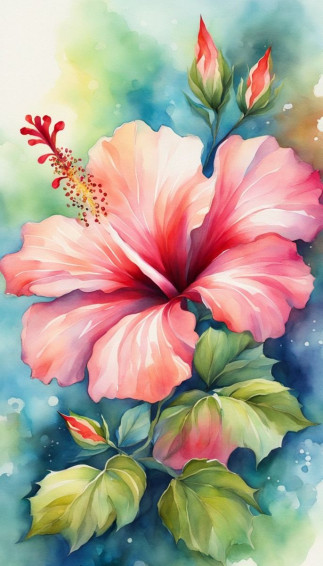 Hibiscus Flower Wallpaper Aesthetic Illustrations