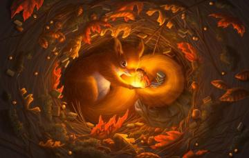 Wallpaper Autumn Protein Red Fantasy Fall Fiction