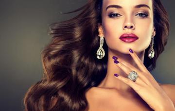 Wallpaper Girl Decoration Model Hair Ring Hairstyle Red