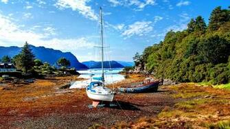 Boat In Alaska Wallpaper For Desktop Full HD