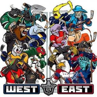 Nhl Playoffs Mascot Art By Eric Poole