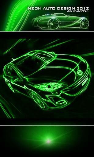 Bigger Neon Car Green Live Wallpaper For Android Screenshot