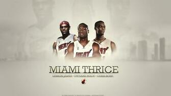 Miami Thrice Wallpaper Lebron Wade Bosh Nba