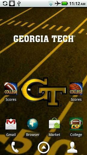 Officially Licensed Georgia Tech Yellow Jackets Live Wallpaper With