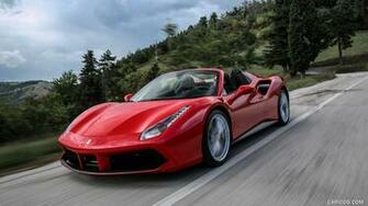 Ferrari Spider Red Front HD Wallpaper