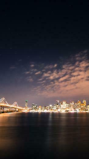 San Francisco Skyline By Night HD Wallpaper 4k