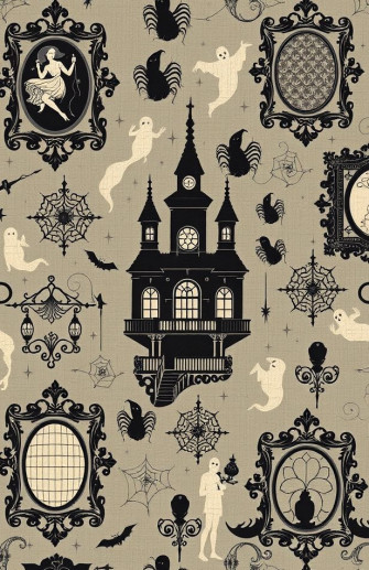 Disney Haunted Mansion Wallpaper Stencil