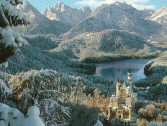 Neuschwanstein Castle In Winter Germany Computer Desktop Wallpaper