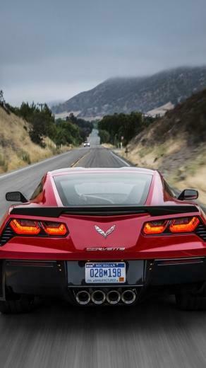 Red Chevrolet Corvette Stingray Motion iPhone Wallpaper
