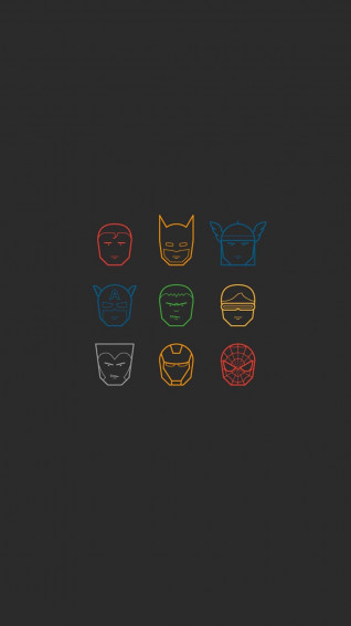 Unique Marvel Superheroes iPhone Minimalist Art Wallpaper