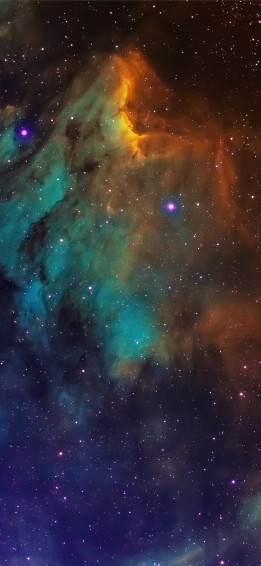 Blue Red And Yellow Galaxy iPhone Wallpaper