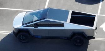 Tesla Cybertruck With Updated Design Spotted On Test Track Electrek