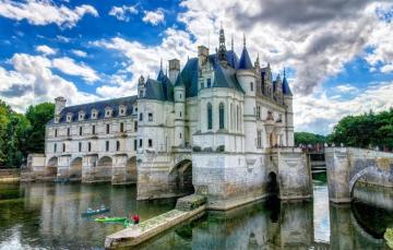 Wallpaper The Sky Water Clouds Bridge Castle France Channel
