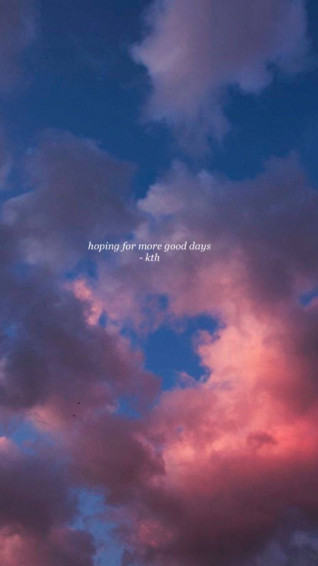 Kim Taehyung Blue Aesthetic Quote iPhone Wallpaper