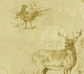 Hunting Scene Wallpaper Interiorplace Tan