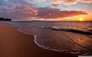 Beach Sunset Desktop Pc And Mac Wallpaper