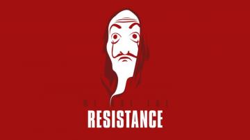 Money Heist Dali Mask Minimalist 8k Wallpaper