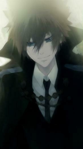 Wallpaper Anime Boy Dark Mysterious Smile iPhone