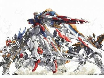 Gundams In White Gundam Wing Wallpaper