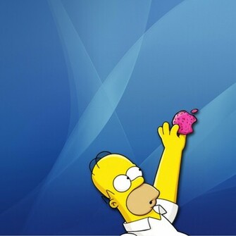 Apple Inc Mac Homer Simpson Donuts The Simpsons Wallpaper