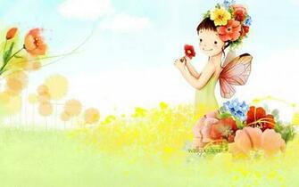 Cartoon Cute Fairy Girl No Desktop Wallpaper Wallcoo Net